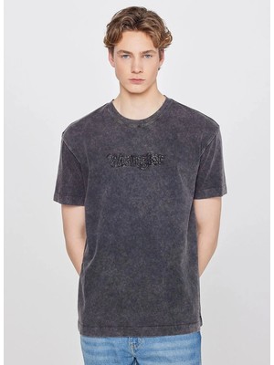 Wrangler Siyah Erkek Regular Fit Logo Baskılı T-Shirt W2610028001 Siyah T-Shirt