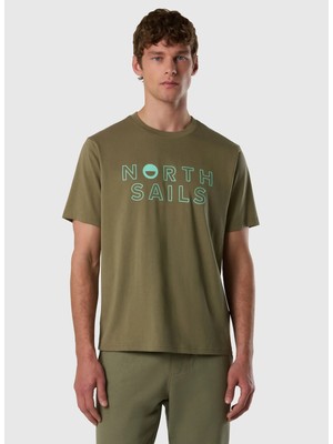 North Sails Yeşil Erkek Regular Fit Baskılı T-Shirt NS0000693144
