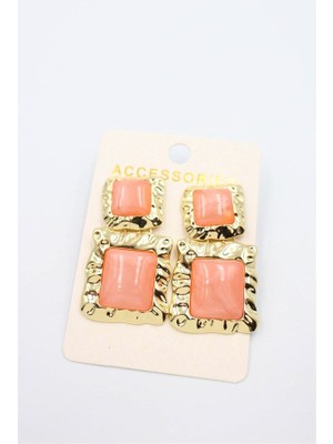 Ata Store Kare Küpe - Pembe