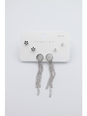 Ata Store Çoklu Set Küpe - Gümüş