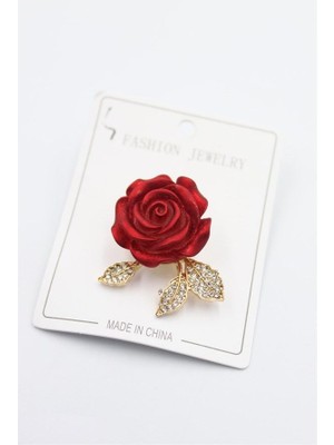 Ata Store Gül Broş - Kırmızı