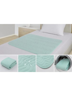 Ata Exclusive Fabrics Abso 5 Katlı Yıkanabilir Emici ve Sıvı Geçirmez Hasta Altı Bezi( 85X90 Cm)
