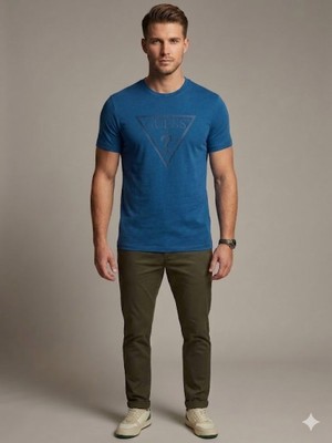 Guess Erkek Günlük Casual Baskılı T-Shirt Z4YI12I3Z14