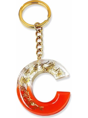 Turuncu Gold C Harf Anahtarlık