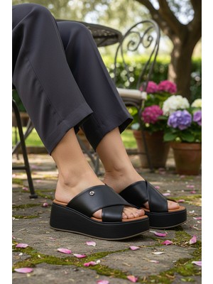 Pierre Cardin PC-54641 Z Siyah Kadın Terlik