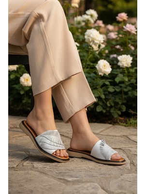 Pierre Cardin PC-54624 Z Beyaz Kadın Terlik