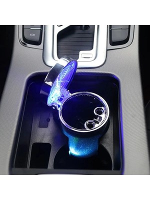 Ozcmax Araç Içi Oto Kokusuz Küllük Rgb Işıklı Kapaklıı
