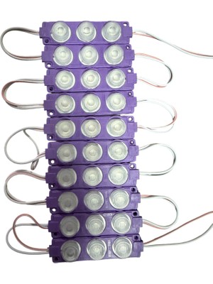 Replax Camlı Parmak LED Lamba Mor 24 Volt Su Geçirmez 10,lu 3m Bantlı Kesilebilir BR0409934