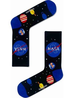 Carnaval Socks Nasa Gezegen Uzay Desenli Renkli Çorap