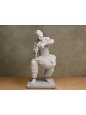 By Ektiren Kendini Yontan Adam Heykeli Dekoratif Biblo 3D Baskı Modern Sanat Ev Ofis Hediyesi