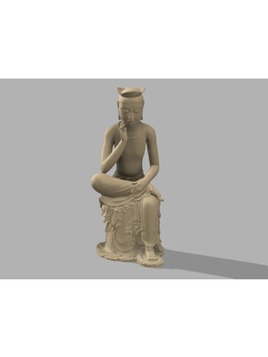 By Ektiren Düşünen Budist Heykeli Zen Dekoratif Biblo Meditasyon Yapan Figür Uzak Doğu Obje