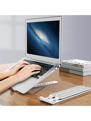  Ayarlanabilir Plastik Dizüstü Destek Tabanı Katlanabilir Taşınabilir Laptop Sehpası Yükselti