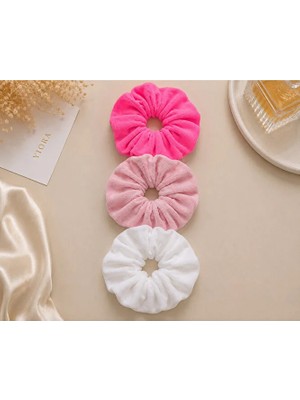 Yiora 3lü Kadın Yumuşak Havlu Büyük Boy Lastik Scrunchie Simit Toka Xl Iz Yapmaz, Saçı Kırmaz