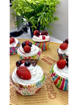 Kitchen Dream 300 Adet Renkli Muffin Cupcake Kalıpları Kek Kapsülü Cupcake Muffin Kağıt Kek Kalıbı