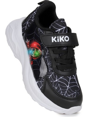 Kiko Kids Spider Işıklı Cırtlı Faylon Taban Erkek Çocuk Spor Ayakkabı