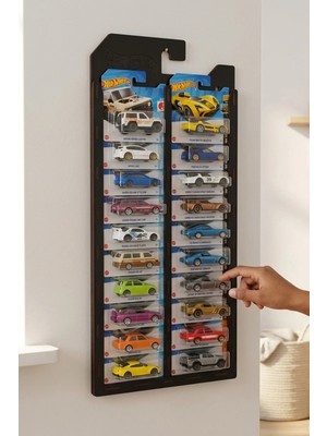 My Kids Room 20 Araba Sergileme Rafı – 20'li Regular Kart Standı | Ahşap Koleksiyon Standı