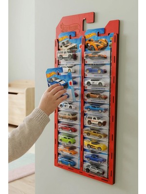 My Kids Room 20 Araba Sergileme Rafı – 20'li Regular Kart Standı | Ahşap Koleksiyon Standı