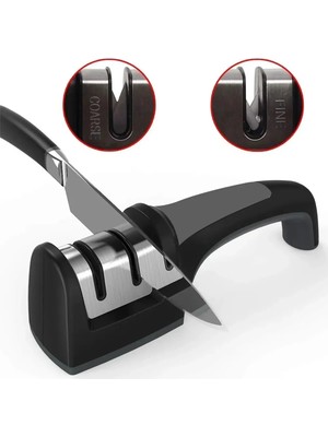Kitchen Dream 3 Açı Bıçak Bileme Aleti Elmas El Bıçakları Bileme Aparatı Ergonomik Sap Mutfak Kullanışlı