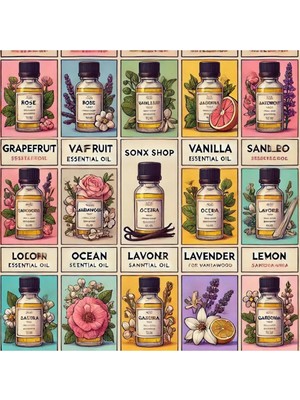 Favori 10'lu Set Esansiyel Uçucu Yağ Buhurdanlık Hava Nemlendirici Aroma Difüzörü Kokusu Esans