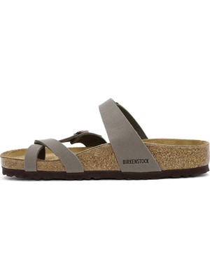 Velmora Birkenstock Kadın Vizon Mayari Bf Parmak Arası Nubuk Terlik