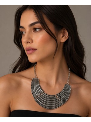 Allona Silver Statement Kolye