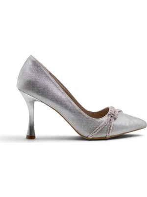 Modapol 0203 Simli Taşlı Kadın Stiletto