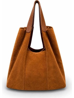 PaminBags Aksesuar Gerçek Süet Deri Salaş Omuz Çantası PMN0071