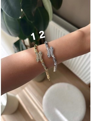 Shop Krutzo Yılan Detaylı Özel Seri 14K Tasarım Bileklik