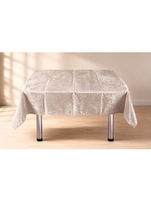 Koray Home Okey/kart Oyun Masa Örtüsü Kadife 140X140 Bej