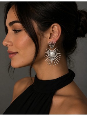 Allona Shop Aura Güneş Işıltısı Statement Küpe