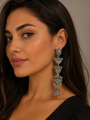 Allona Shop Etnik Motifli Sallantılı Statement Küpe