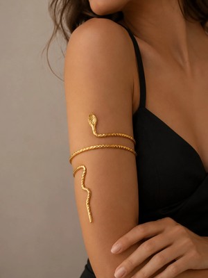 Allona Shop Serpenta Gold Spiral Kol Aksesuarı