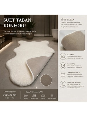 Wooly Life Peluş Post Tavşan Tüyü Süet Taban 70X100 Premium Kalite