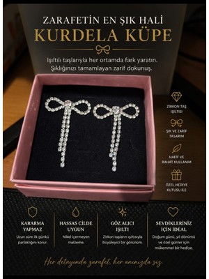 Estilo Elmas Kurdela Kadın Küpesi