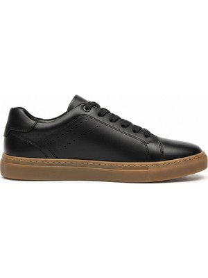 Martinetto % 100 Hakiki Deri Siyah Sneaker Erkek Günlük Ayakkabı MRT0402261239