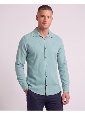 Cliento Pamuklu Keten Slim Fit Modern Erkek Gömlek