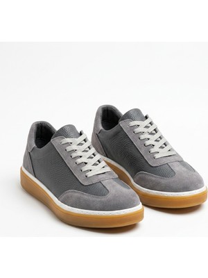 Martinetto Hakiki Deri & Süet Detaylı Erkek Sneaker - Termo Taban Konforlu Günlük Ayakkabı 2004202600