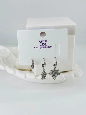 Hayat Store Zirkon Taşlı Üçlü Kombin Küpe - KP00431