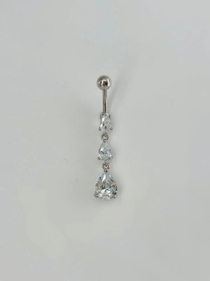 Hayat Store Su Damlası Detaylı Sallantılı Göbek Piercing - PG0062