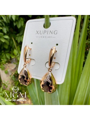 Hayat Store Xuping Taşlı Su Damlası Küpe - KP00175