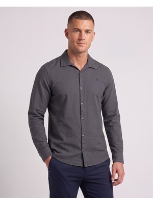 Cliento Pamuklu Keten Slim Fit Modern Erkek Gömlek