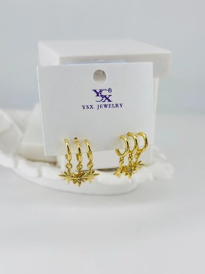 Hayat Store Zirkon Taşlı Pirinç Zirkon Küpe - KP00404