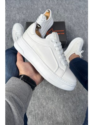 Martinetto Chunky Sneaker | Yüksek Tabanlı Suni Deri Spor Ayakkabı Erkek Günlük Comfort