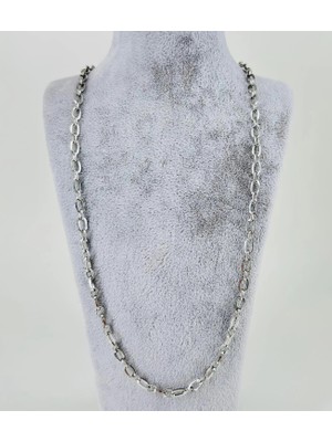 Hayat Store Rodyum Çelik Erkek Kolye 60 cm - EKL0014