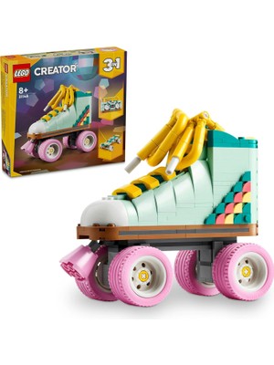 Creator 3’ü 1 Arada Retro Paten 31148-8 Yaş ve Üzeri Çocuklar Için Mini Kaykay ve Kasetçalar Model Seçenekleri Içeren Yaratıcı Oyuncak Yapım Seti, Doğum Günü Hediyesi Fikri (342 Parça)