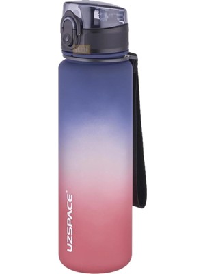 500ML Soft Çift Renk Motivasyon Tritan Su Matarası (Lacivert-Kırmızı)