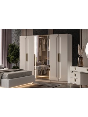 Doressa Artos 6 Kapılı Reflekte Camlı Köşe Gardırop