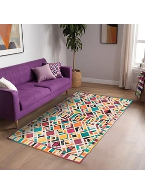 Betty Kadife Kaymaz Pamuk Tabanlı Yıkanabilir Antibakteriyel Salon Halısı 100X150