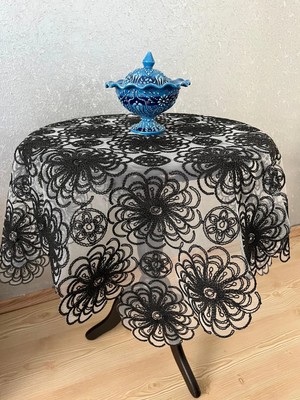 Zesa Home Fiskos Masa Örtüsü Tül Güpürlü Çeyizlik