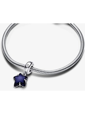 Lovecharm Galaksi Yıldız Murano Sallantılı Charm S925 Gümüş
